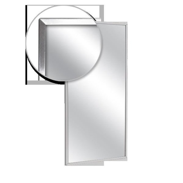Ajw AJW U711T-1836 Channel Frame Mirror; Tempered Glass Surface - 18 W X 36 H In. U711T-1836